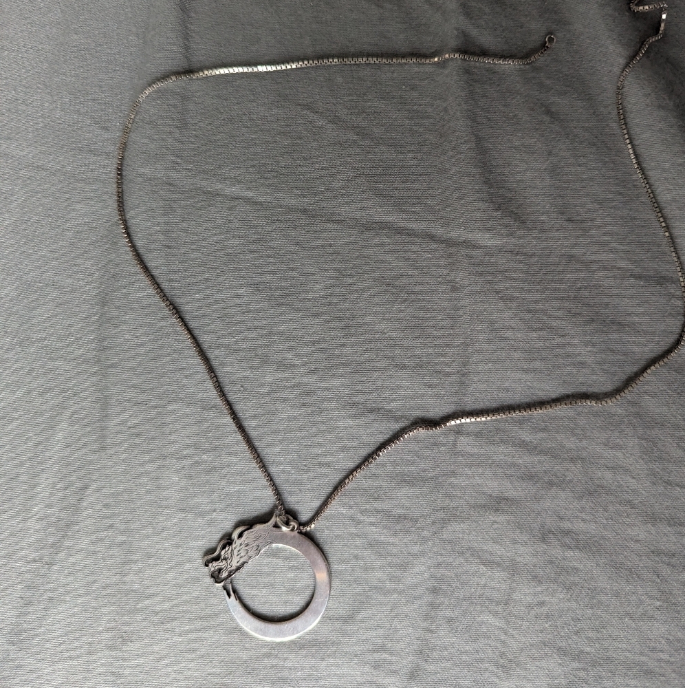Awesome Zen Dragon Silver Pendant